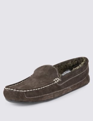 Suede Moccasin Slippers with Thinsulate&trade;
